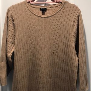 Long tan sweater dress Plus Size a few snags